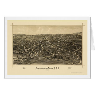 Fishkill panorama- karta för NY - 1886 Hälsningskort