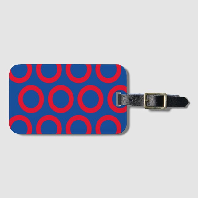 Fishman Donut Phish Design Luggage Tag  Bagagebricka (Framsida horisontal)
