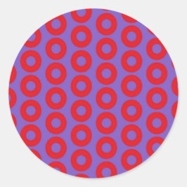 Fishman Donut Sticker Runt Klistermärke