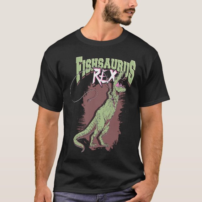 Fishsaurus rex – Öringfiske Rex T Shirt (Framsida)
