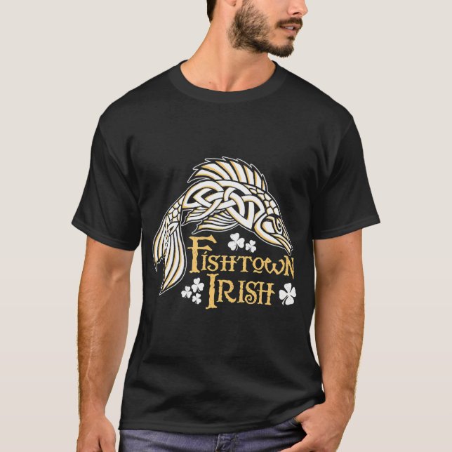 Fishtown irländska (Keltisk fisk) T Shirt (Framsida)