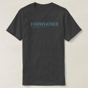 FishWeather svart T-tröja Tee Shirt