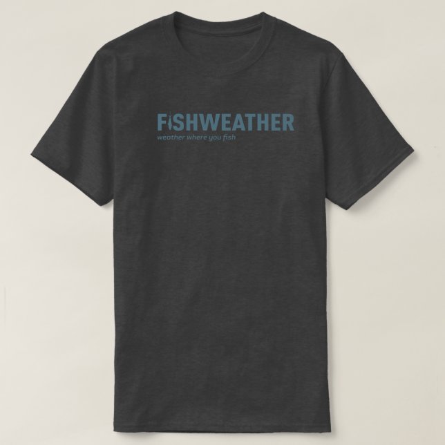 FishWeather svart T-tröja Tee Shirt (Design framsida)