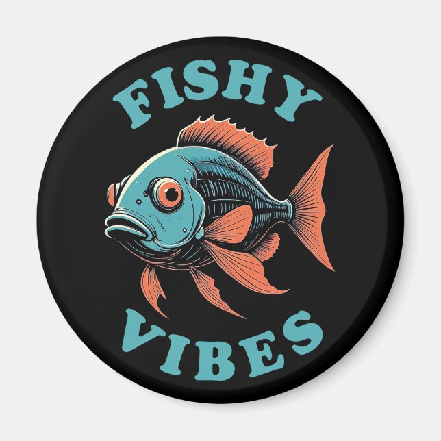 Fishy Vibes - Lönnfisk Magnet (Framsidan)