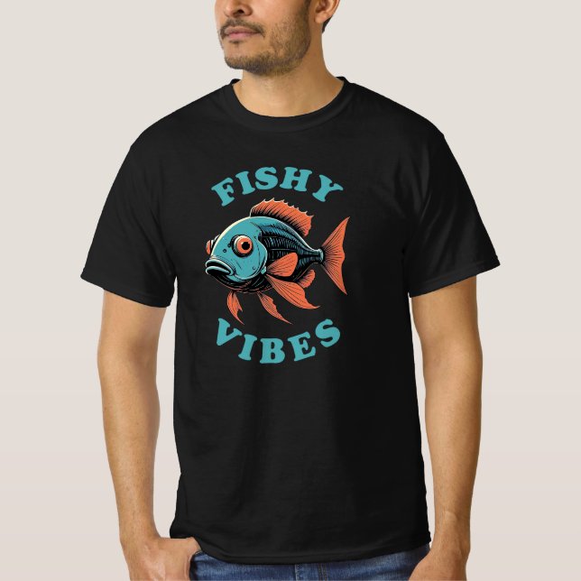 Fishy Vibes - Lönnfisk T Shirt (Framsida)