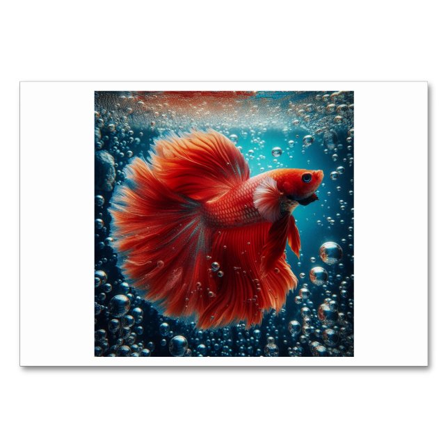 Fisk (鱼/yú) - Kinesiska Flash-kort Bordsnummer (Framsidan)