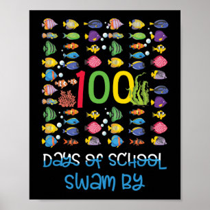 Fisk 100 dagar med skolskeppslärare poster