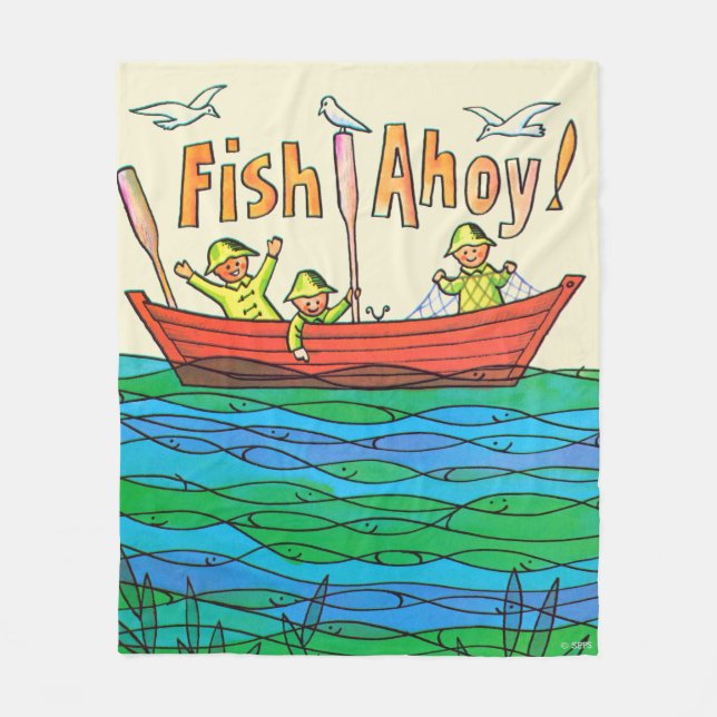 Fisk Ahoy! Fleecefilt (Framsidan)