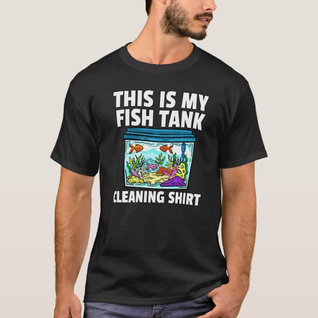 Fisk Akvariefiske För Rengöring Akvarist T Shirt (Framsida)