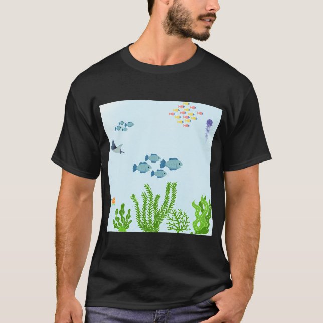 Fisk akvarium t shirt (Framsida)