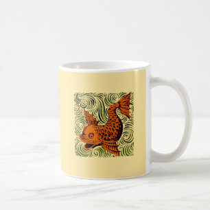 Fisk Antik Kakel Ålderdomlig konst gammal de morga Kaffemugg