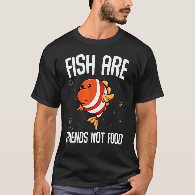 Fisk är vänner och inte matvegetariska Vegan-djur T Shirt (Framsida)