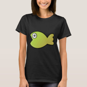 Fisk av Grönt eller Gult T Shirt