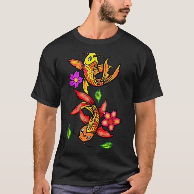 Fisk av gyllene karp t shirt (Framsida)