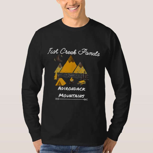 Fisk Bäck Ponds Adirondacks T Shirt (Framsida)