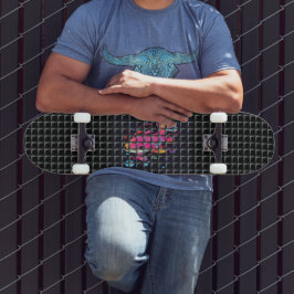 Fisk Bakom Nätillustration Mini Skateboard Bräda 18,5 Cm