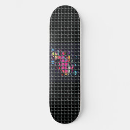 Fisk Bakom Nätillustration Mini Skateboard Bräda 18,5 Cm