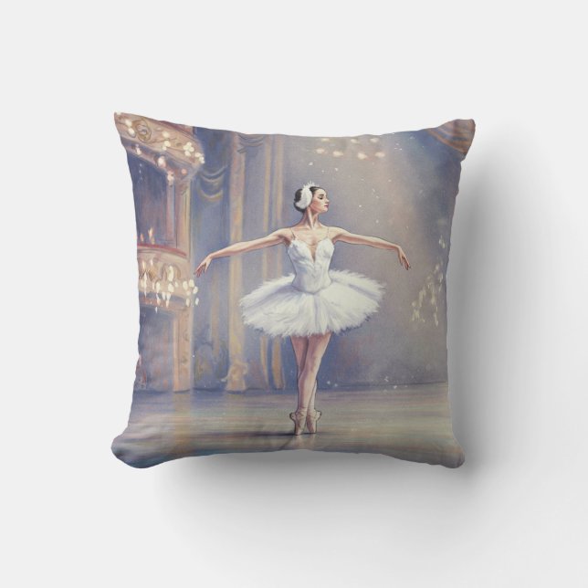 Fisk Ballerina Svan Sjö Ballet Pillow Kudde (Framsida)