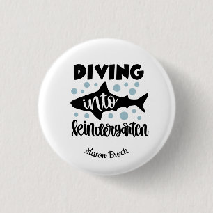 Fisk barn för dagis knapp