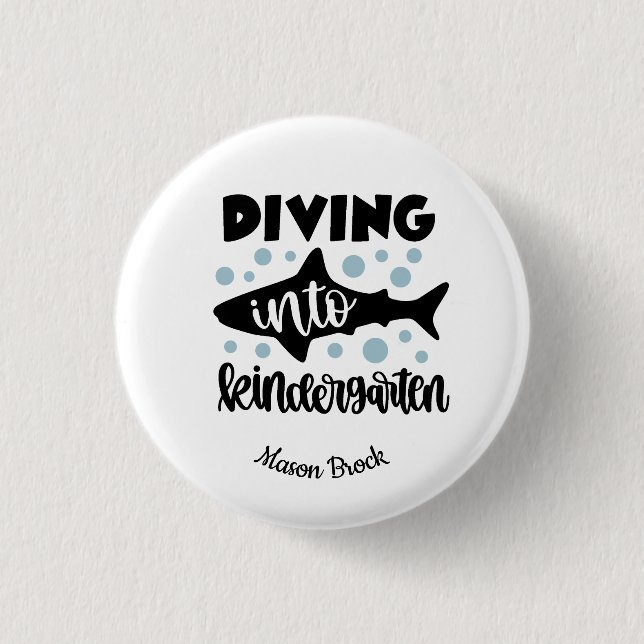 Fisk barn för dagis knapp (Framsida)