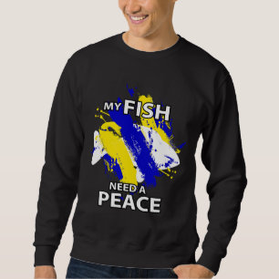 Fisk behöver fred lång ärmad tröja