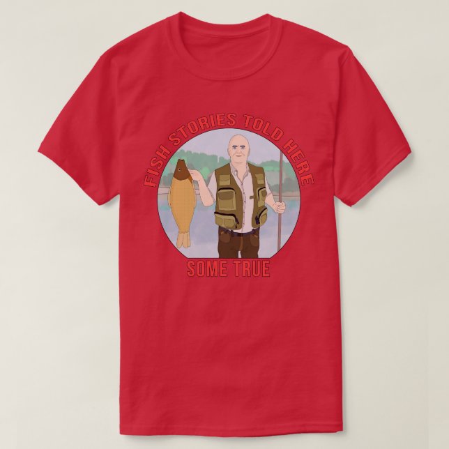 Fisk berättelser om sanna saker t shirt (Design framsida)