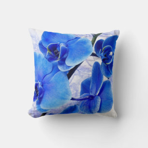 Fisk blå Blommigt Pillow Kudde