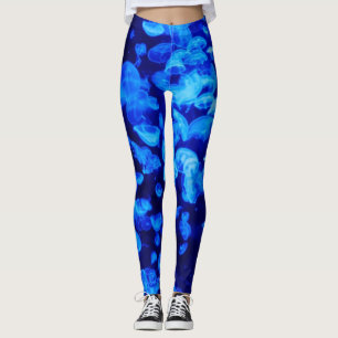 Fisk blå jellyfish leggings
