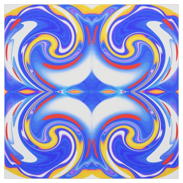 Fisk blå mode tyg (Provkarta)