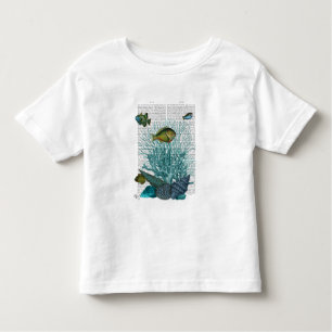 Fisk, blå Snäckor och koraller T Shirt