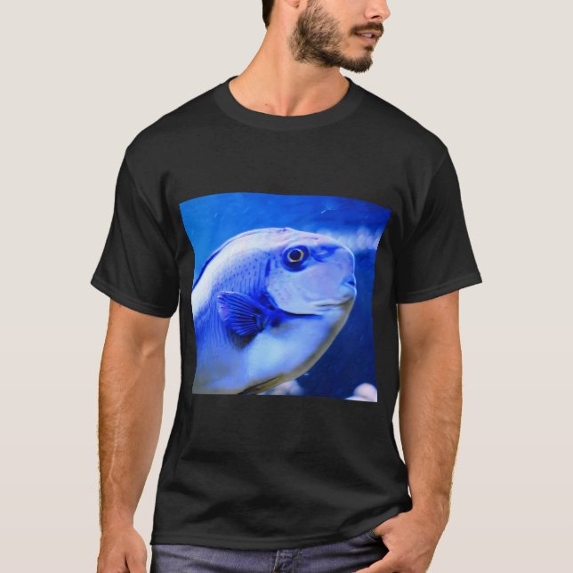 Fisk, blå Tropisk fisk T Shirt (Framsida)