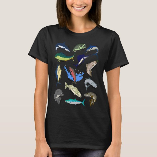 Fisk blinkar t shirt (Framsida)