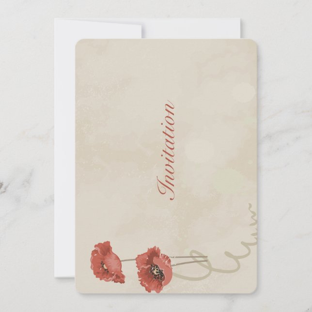 Fisk blomma från ro inbjudningar (Framsida)