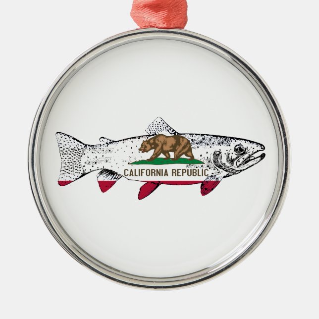 Fisk California Forell Julgransprydnad Metall (Framsidan)