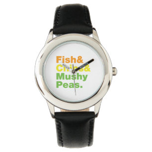 Fisk & Chips & Mosiga Ärtor. Armbandsur