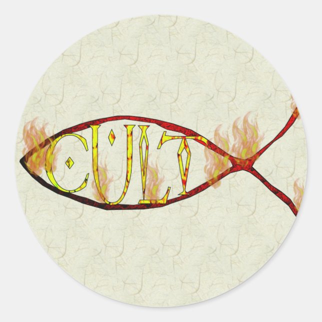 Fisk Cult Runt Klistermärke (Framsida)