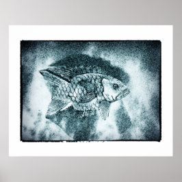 Fisk - digi & foto bläckkonst (Affisch) Poster
