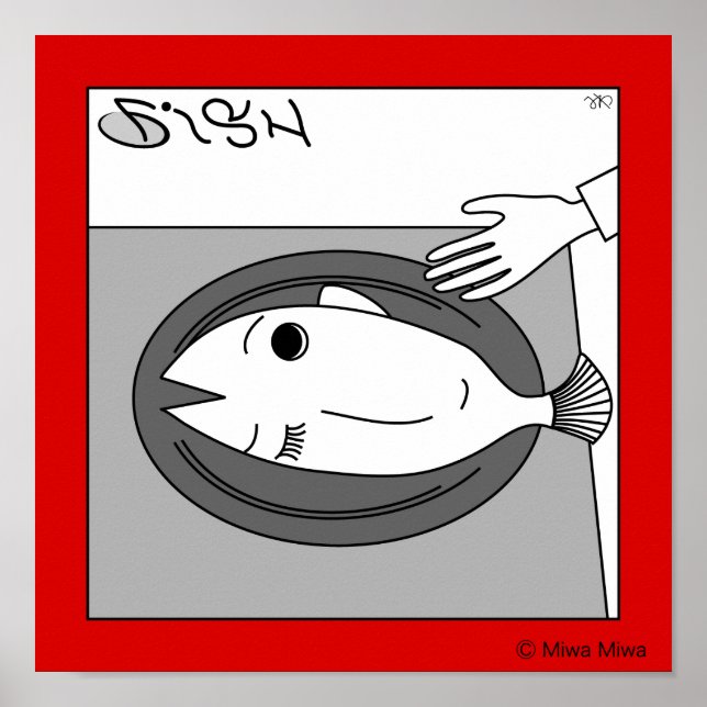 Fisk eller flicka poster (Framsidan)