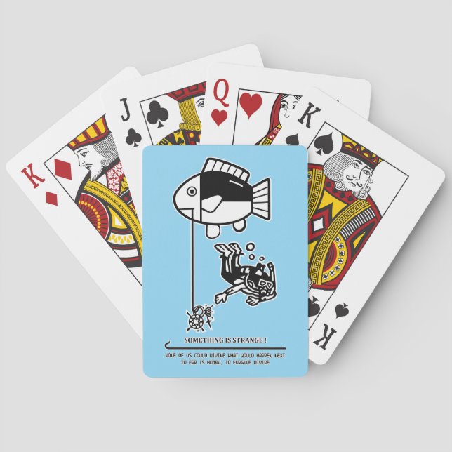 Fisk fångar människor casinokort (Baksidan)