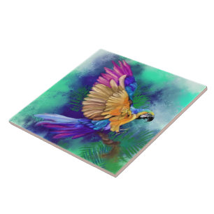Fisk Färg Parrot Ceramic Tile Kakelplatta