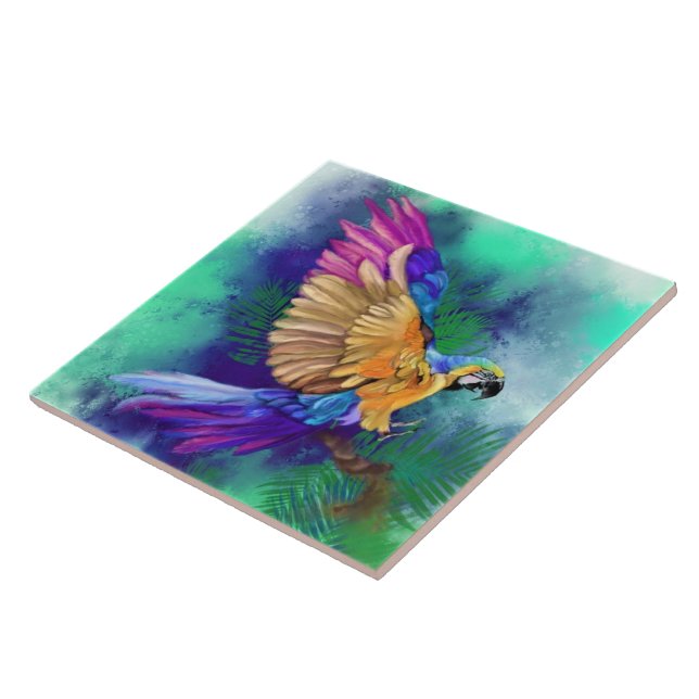 Fisk Färg Parrot Ceramic Tile Kakelplatta (Sidan)