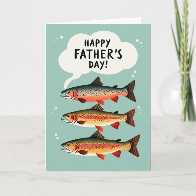 Fisk Fars Dag Kort (Framsida)