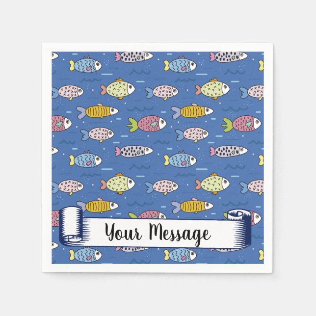 Fisk, fisk, fisk! pappersservett (Framsidan)