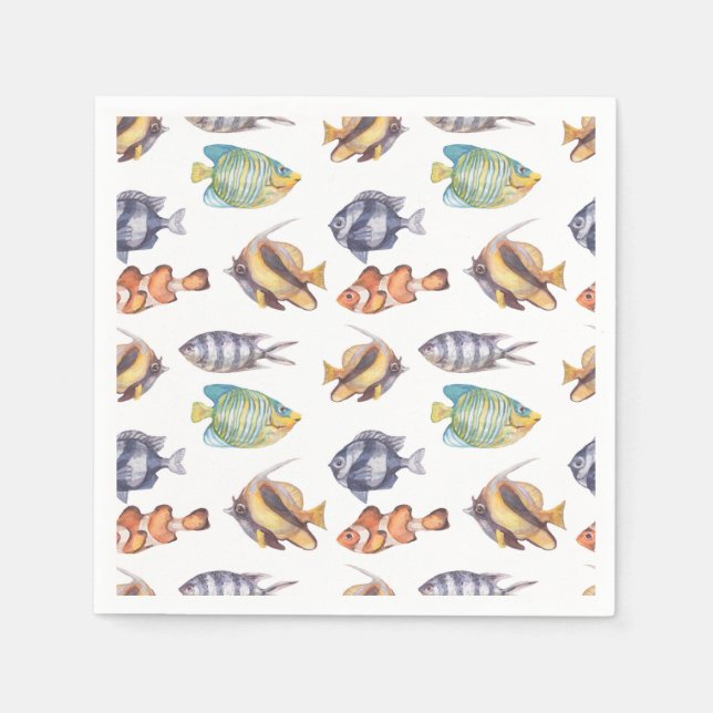 Fisk Fiske Papper Pappersservett (Framsidan)