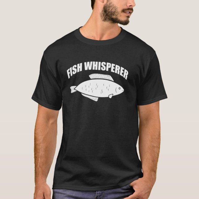 Fisk Flüsterare Rolig Fiskare T Shirt (Framsida)