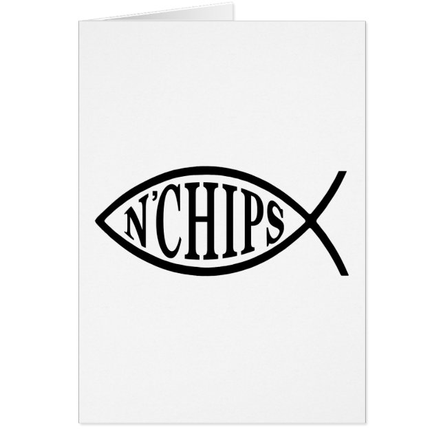 Fisk för fiskN chiper Hälsningskort (Framsidan)