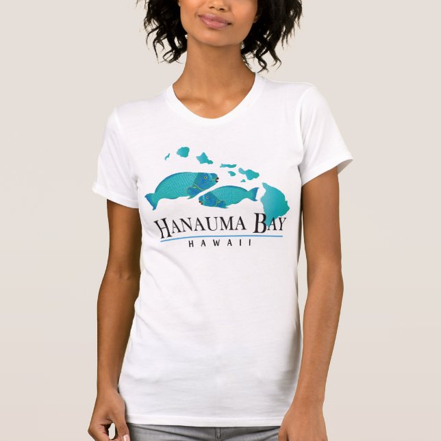 Fisk för Hanauma fjärdHawaii papegoja T Shirt (Framsida)