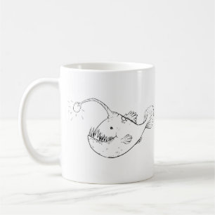 Fisk för sportfiskare för djupt hav för kaffemugg