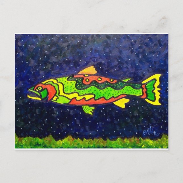 Fisk från Färg Vykort (Framsida)