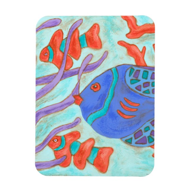 Fisk från Färgad Magnet (Vertikal)